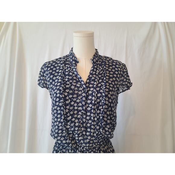 Denim & Supply Ralph Lauren Blue White Floral Dress Medium - Picture 2 of 5